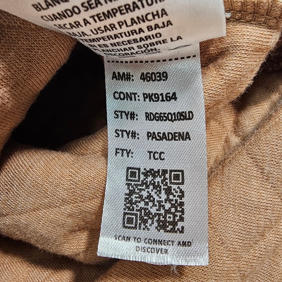 ROYCE Apparel Pasadena Quilted Poncho Toasted Almond Pullover Women L Athleisure - Picture 6 of 10